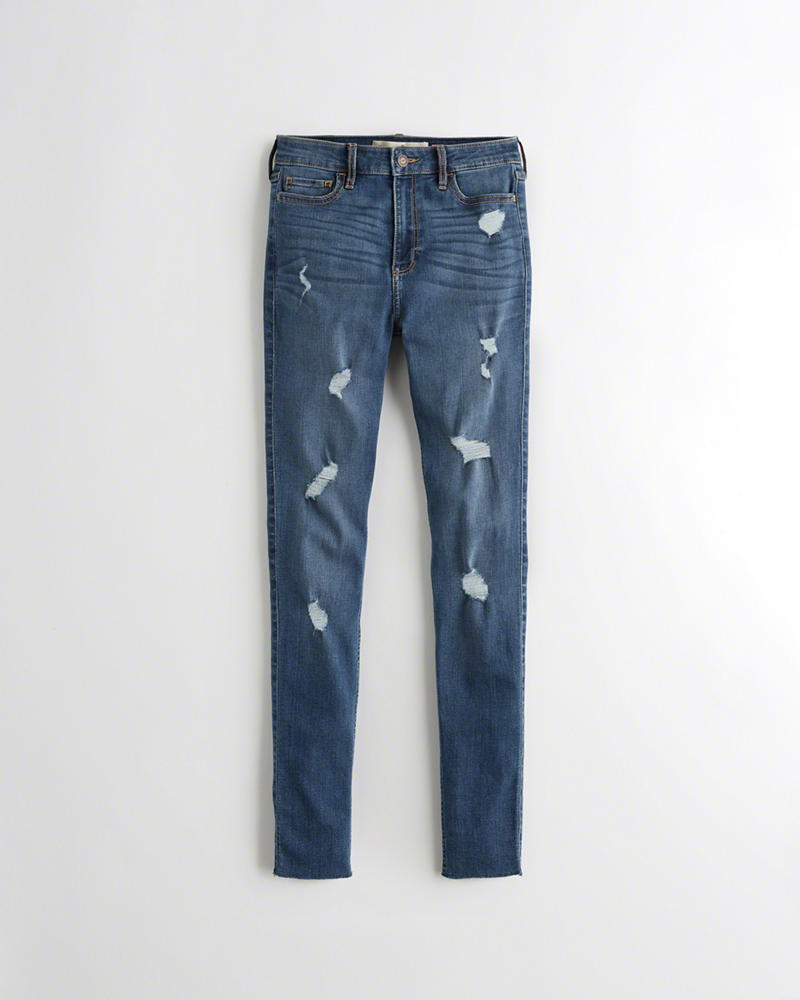 Jeans Hollister Donna Classic Stretch Alte-Rise Super Skinny Lavaggio Italia (558JCQRO)